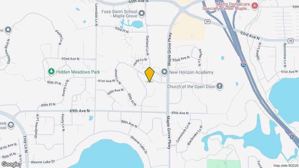 9012 Garland Ln N Map and Location Details