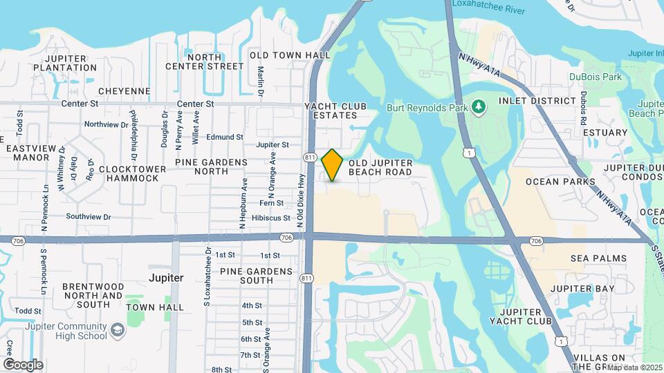 104 Old Jupiter Beach Rd Map and Location Details