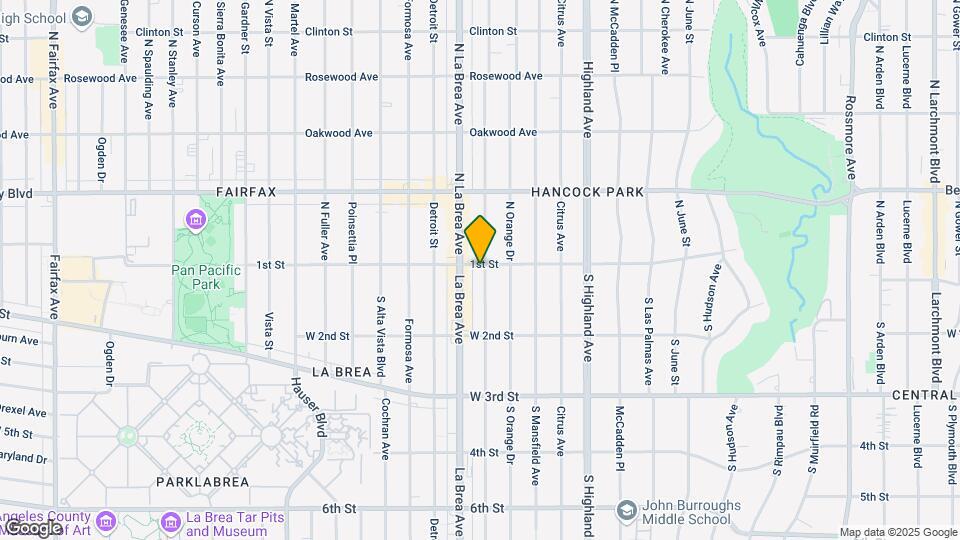 101 S Sycamore Ave Map and Location Details