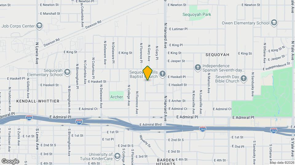 707 N Florence Pl Map and Location Details