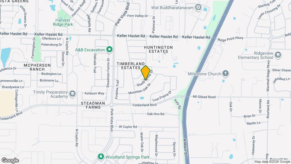 12640 Shady Cedar Dr Map and Location Details