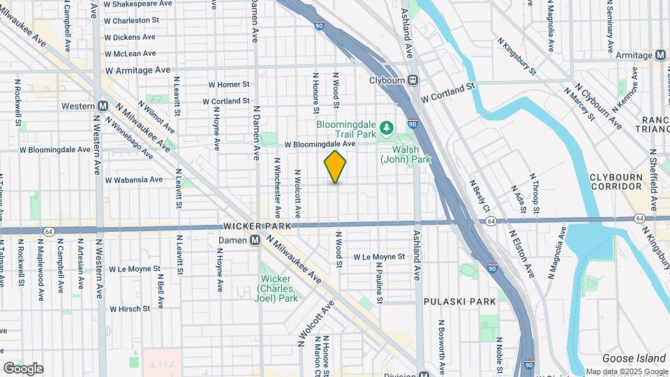 1801 W Wabansia Ave Mapa y Detalles de la Ubicación