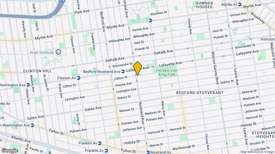 283 Nostrand Ave Map and Location Details
