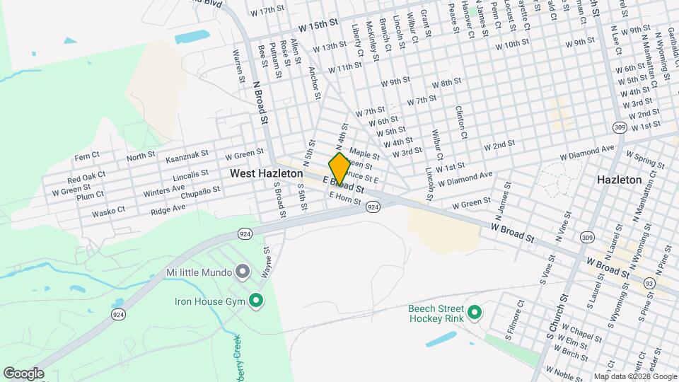 116 E Broad St Map and Location Details