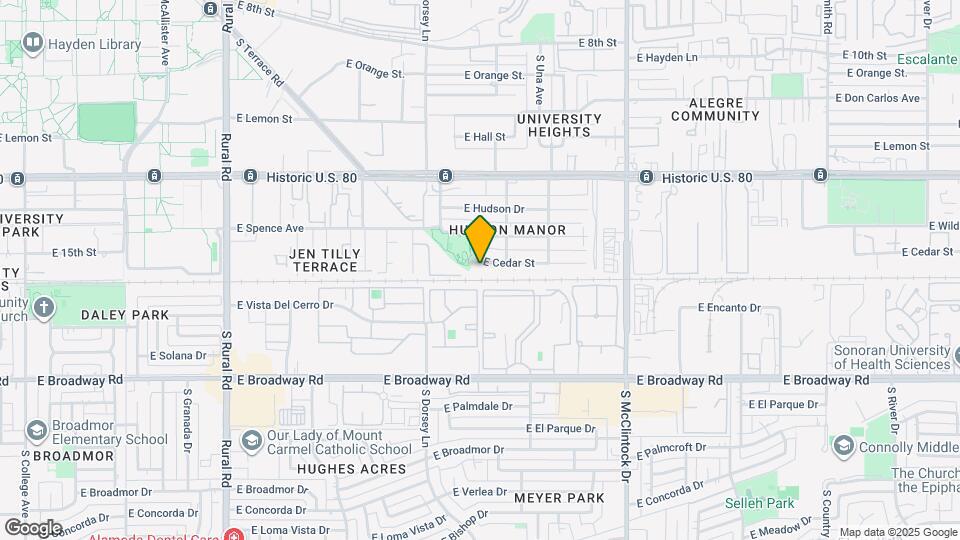 1435 E Cedar St Map and Location Details