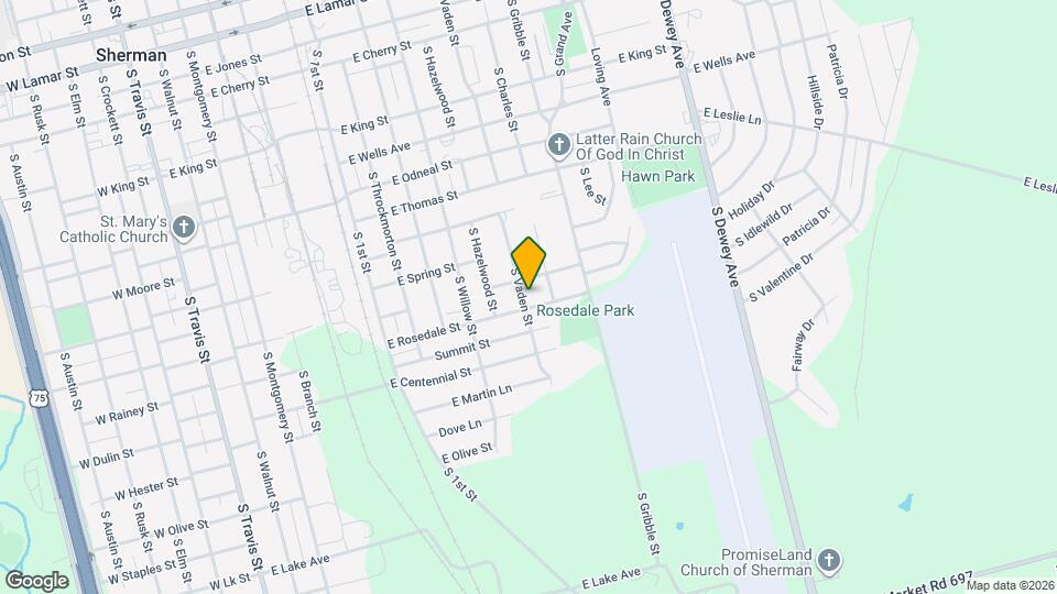 1215 S Vaden St Map and Location Details
