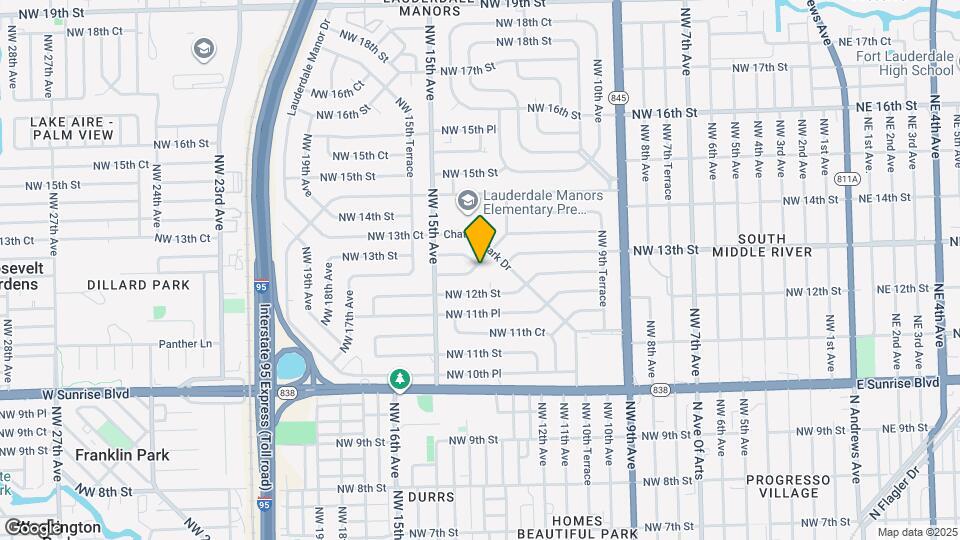 1308 NW 13th Ct Map and Location Details