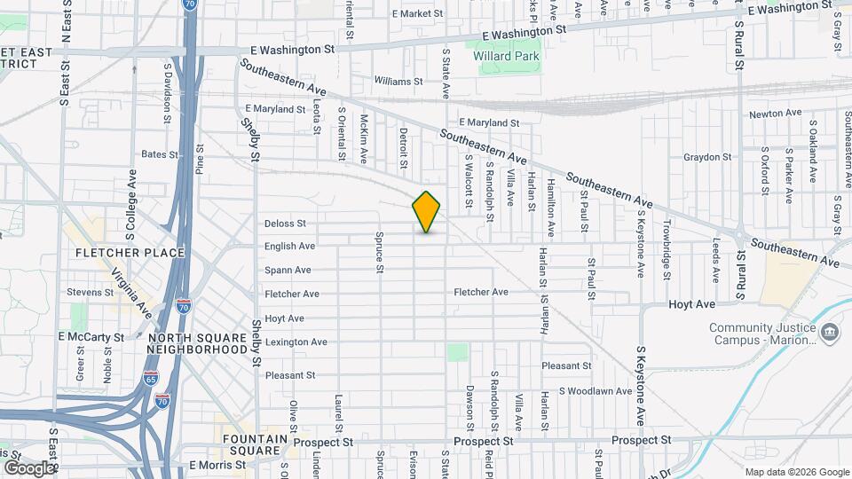 1622 English Ave Map and Location Details