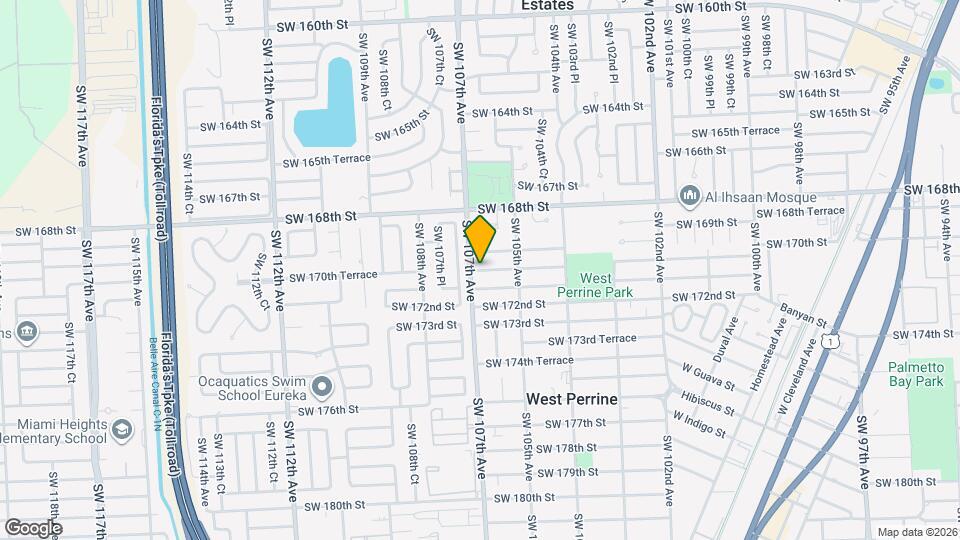 10623 SW 170th Terrace Map and Location Details