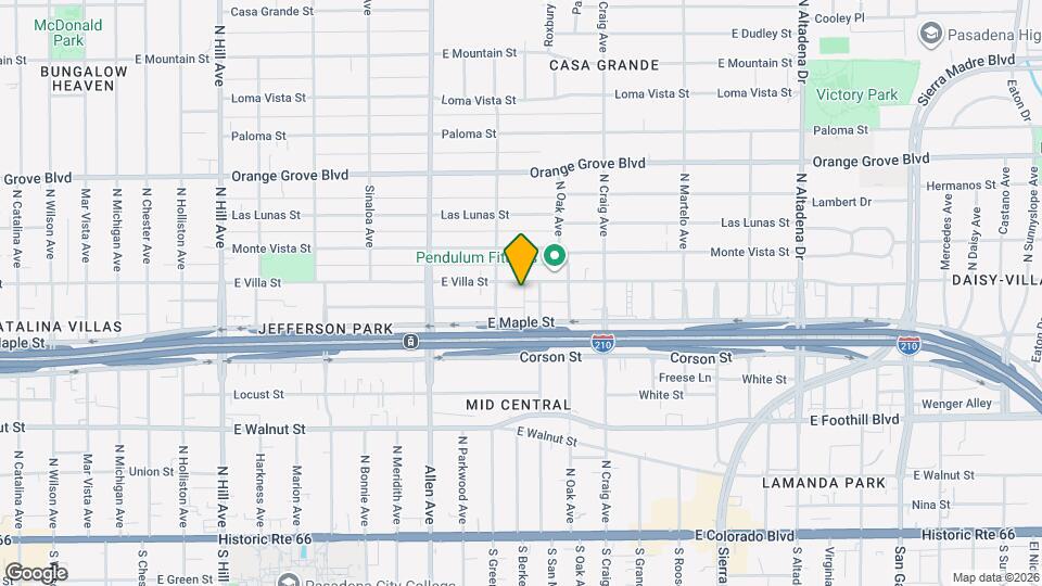 1980 E Villa St, Unit #1 Map and Location Details