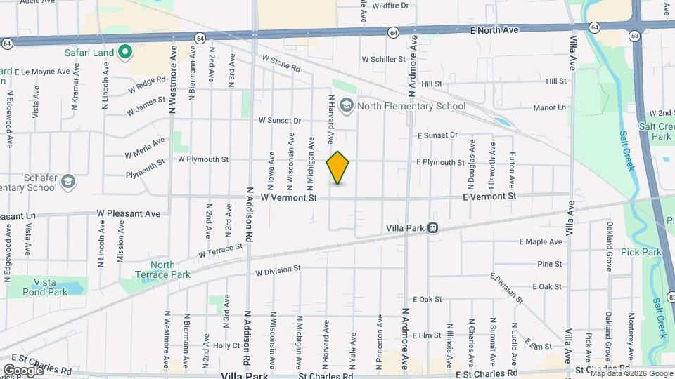 429 N Harvard Ave Map and Location Details