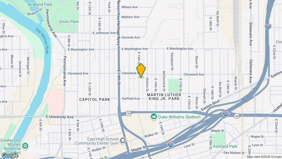 1363 E 15th St Mapa y Detalles de la Ubicación