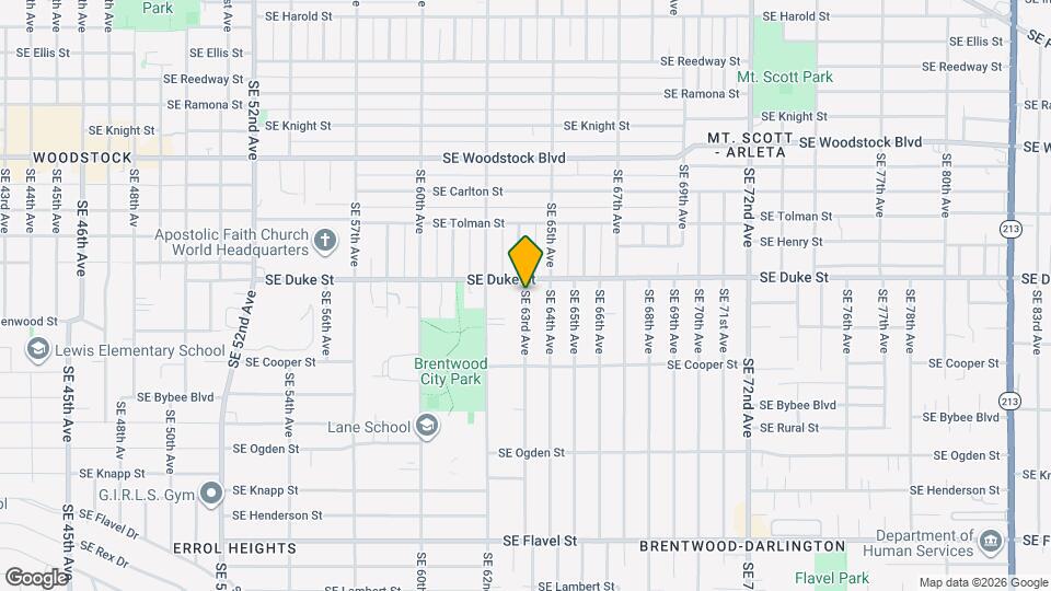 6506 SE 63rd Ave Map and Location Details
