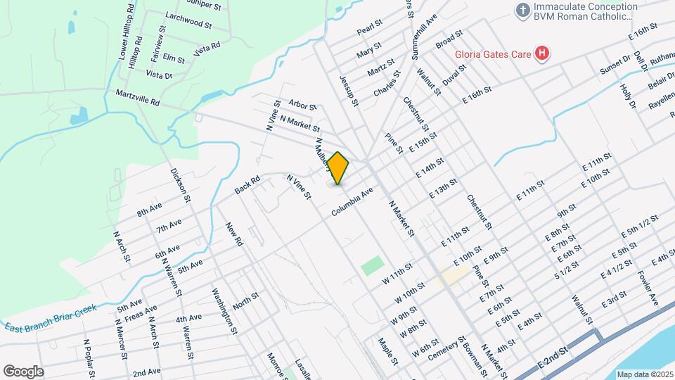 1599 N Mulberry St Map and Location Details