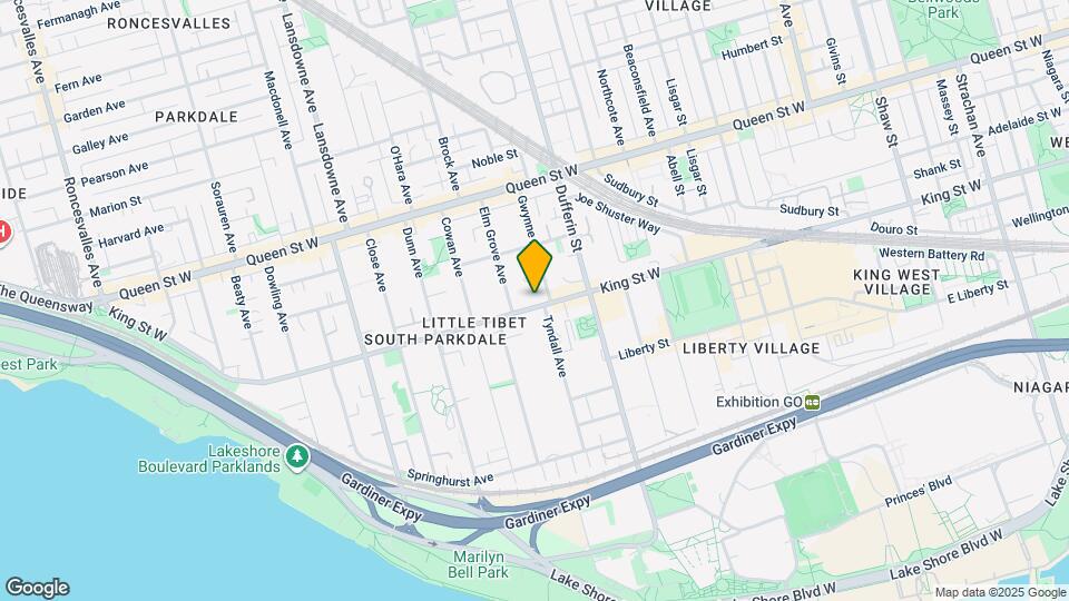 1250 King St W Map and Location Details