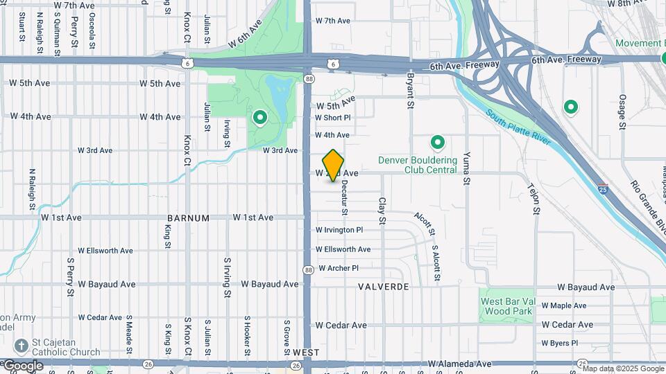 2829 W Park Pl Map and Location Details