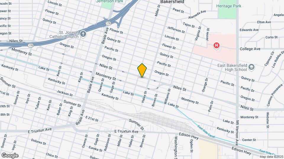 1309 Niles St Map and Location Details