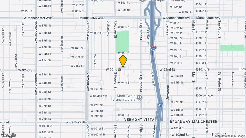 627 W 92nd St Map and Location Details