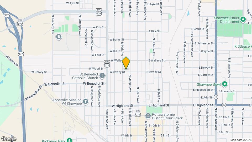 214 W Dewey St Map and Location Details