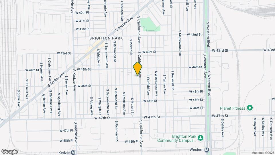 4434 S California Ave, Unit 1 Map and Location Details