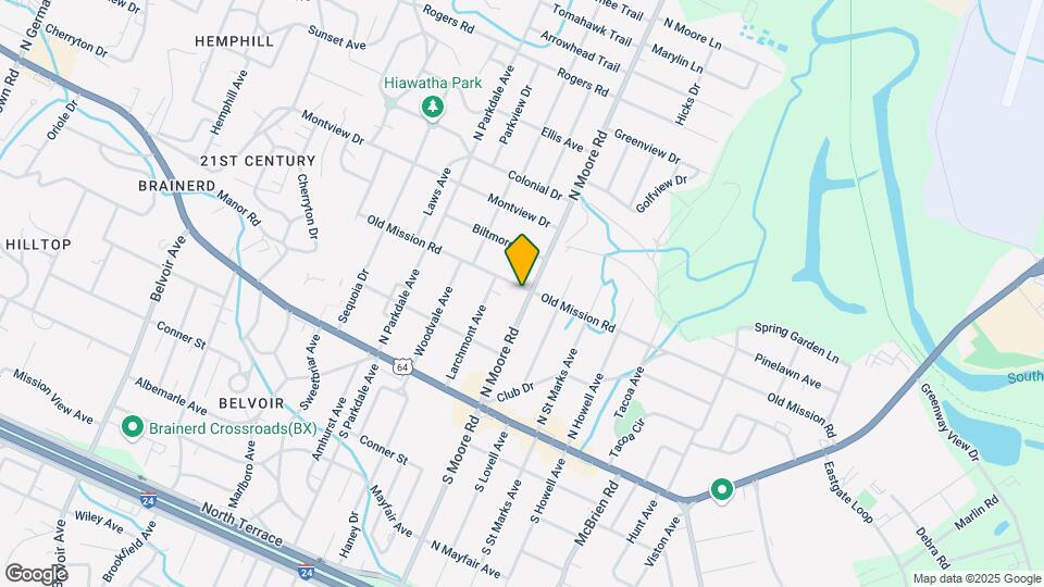 129 N Moore Rd Map and Location Details