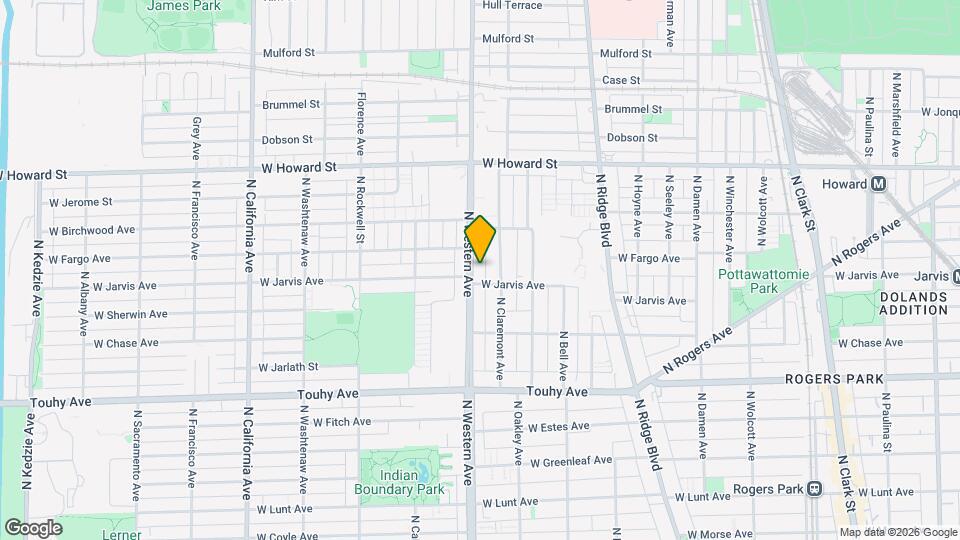 7411-7413 N Western Ave Map and Location Details