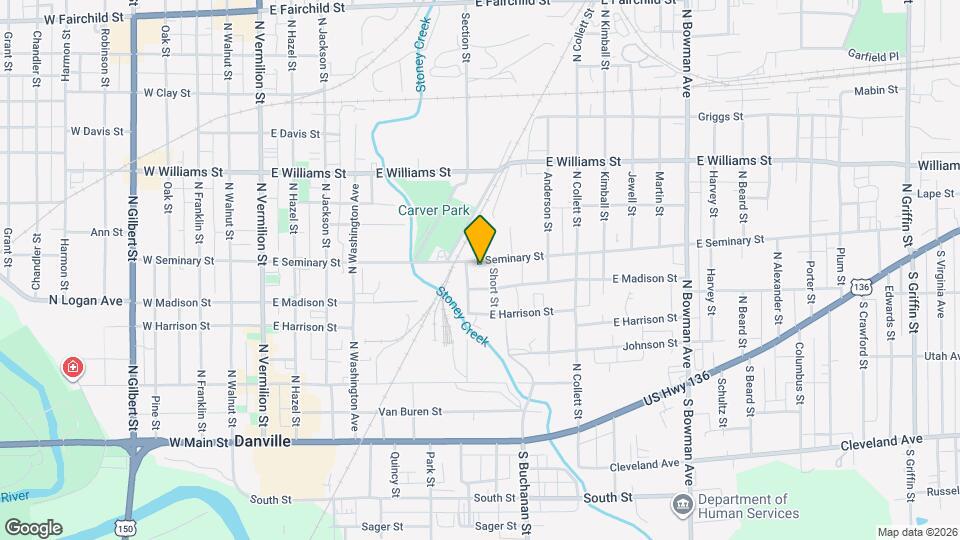 608 E Seminary St Map and Location Details