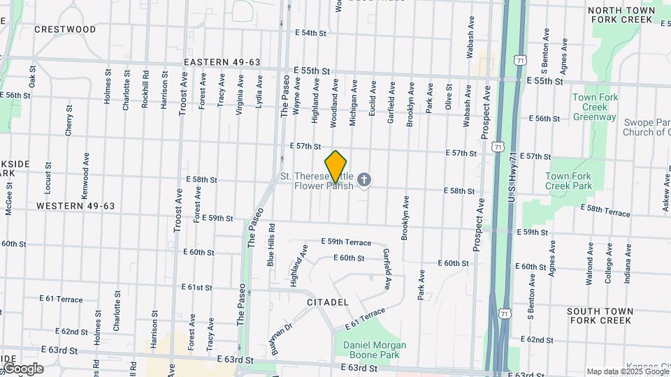 5801 Woodland Ave Map and Location Details
