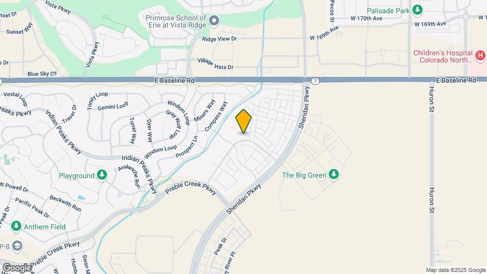2127 Alcott Way Map and Location Details
