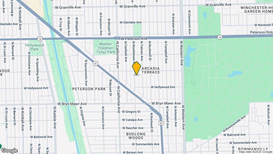 5741 N Washtenaw Ave Map and Location Details