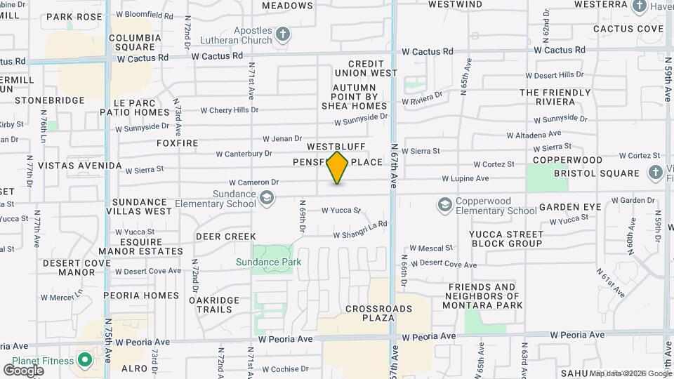 6826 W Cholla St Mapa y Detalles de la Ubicación