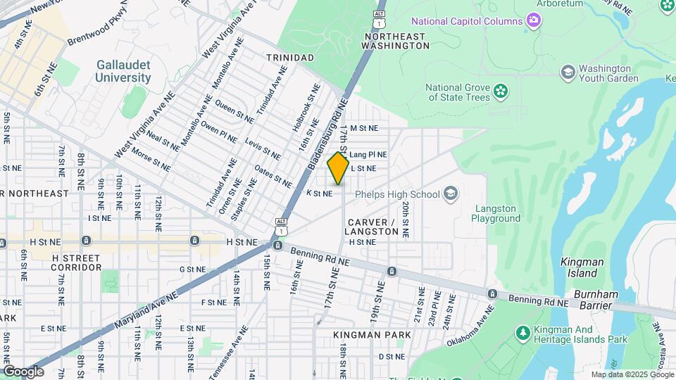 1658 K St NE, Unit 1658 k street NE Map and Location Details