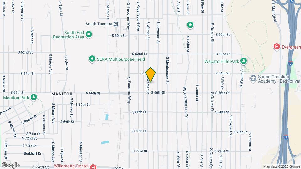 6423 S Warner St Map and Location Details