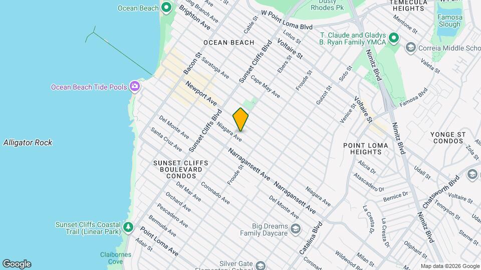 4674 Niagara Ave Map and Location Details