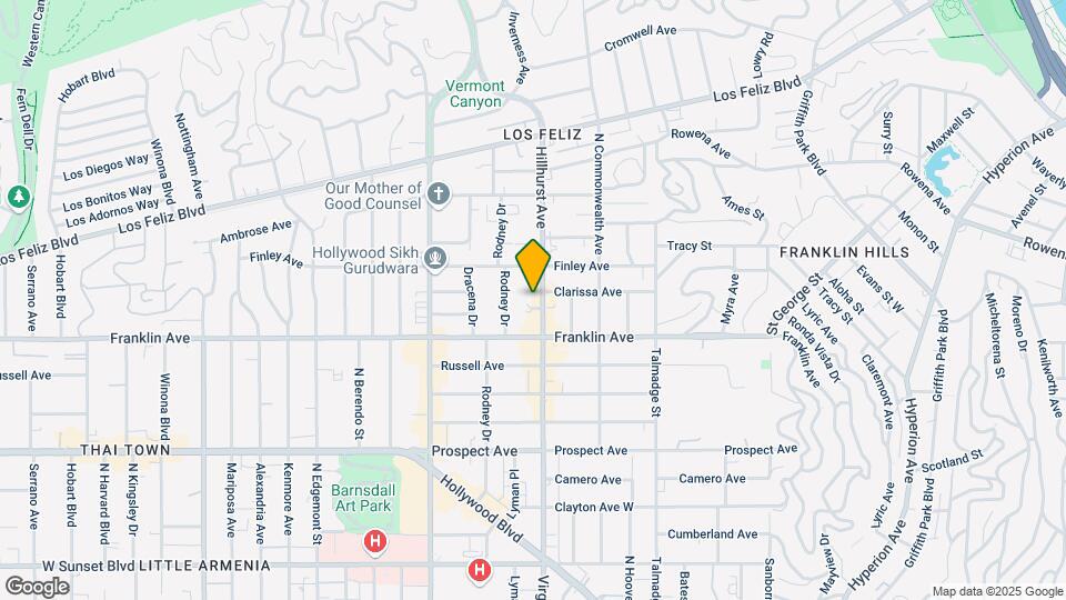 1941-1945 Hillhurst Ave Mapa y Detalles de la Ubicación