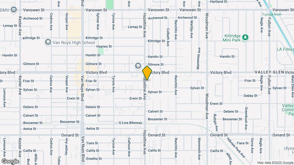 6328 Hazeltine Ave Map and Location Details
