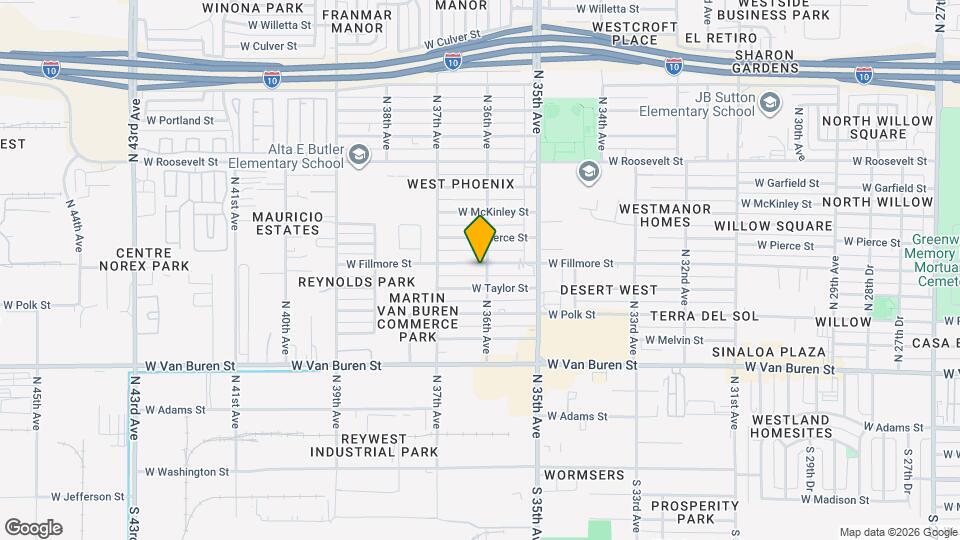 3607 W Fillmore St Map and Location Details