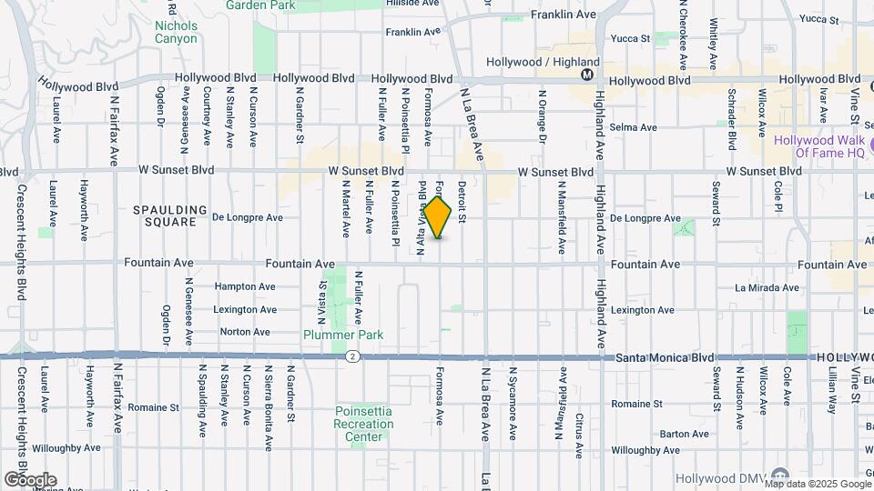 1309-1329 N Formosa Ave Map and Location Details