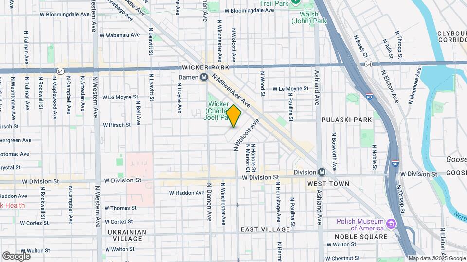 1917 W Evergreen Ave Map and Location Details