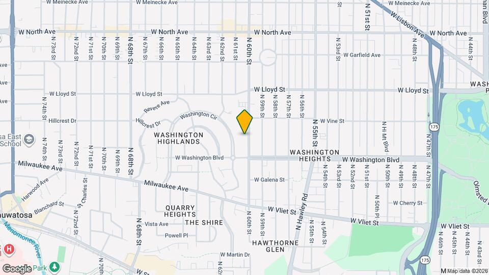 1751 N 60th St Map and Location Details