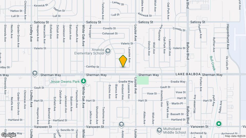 17400 Cantlay St Map and Location Details