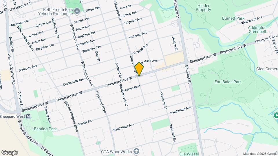 719 Sheppard Ave W Map and Location Details