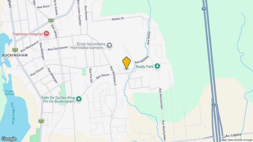 323 Sauvé Rue Map and Location Details