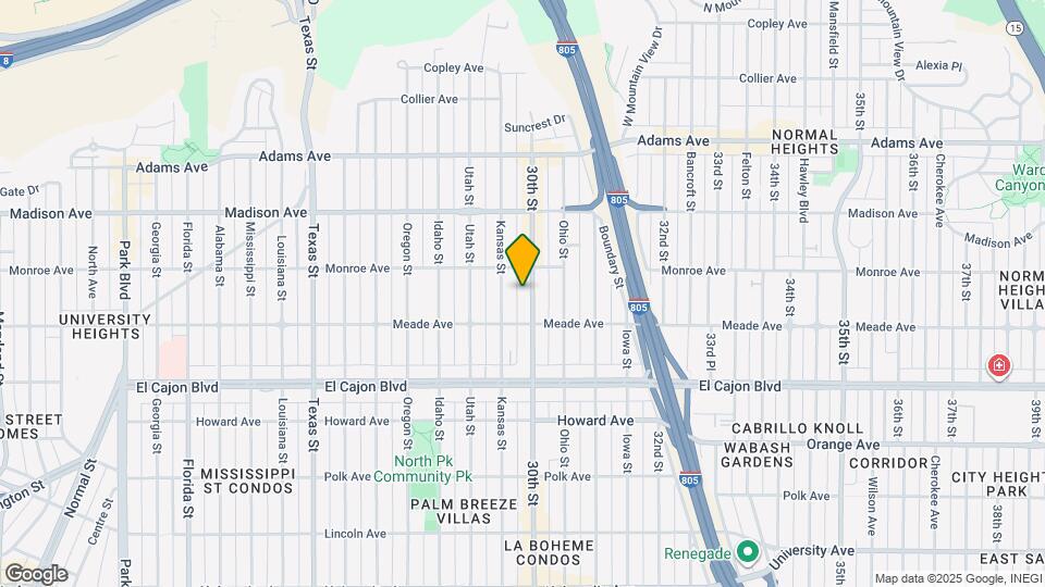 4456 30th St Map and Location Details