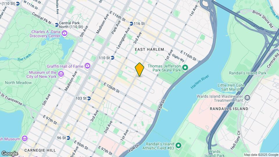 305 E 109th St Map and Location Details