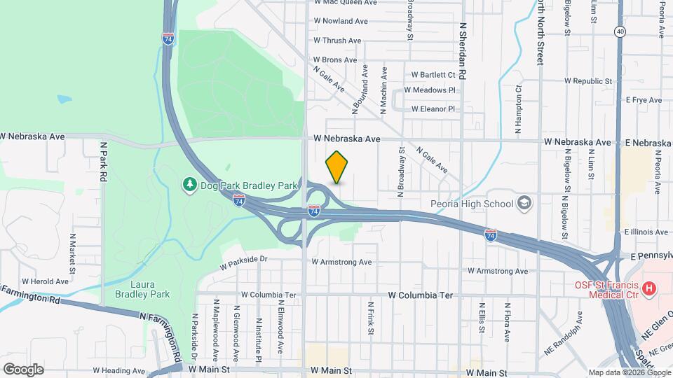 1703 N Valley Ave Map and Location Details