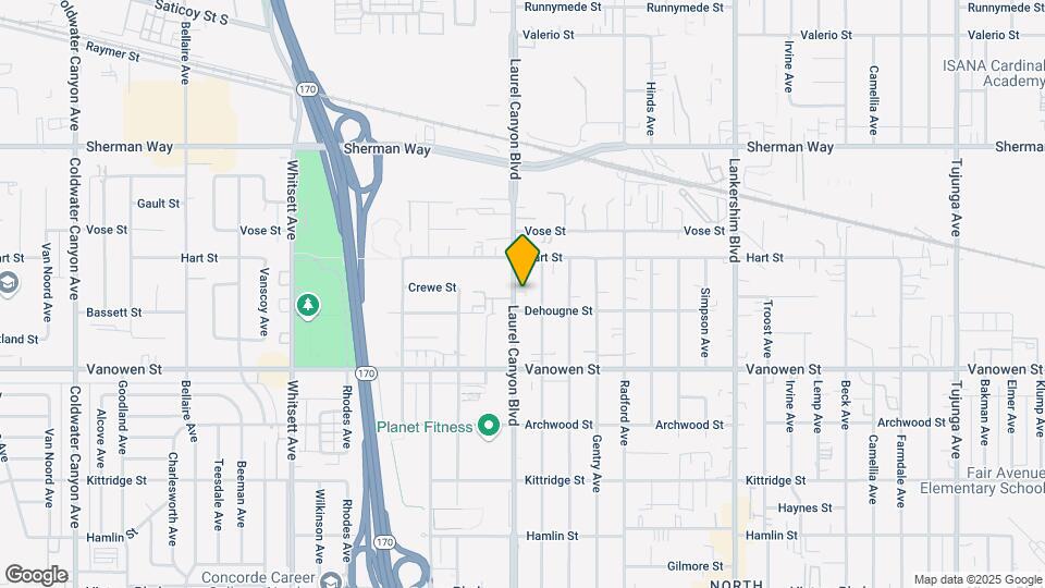 6916 Laurel Canyon Blvd Map and Location Details