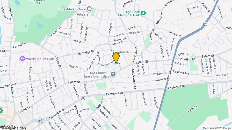 41 Fairview Ter, Unit Sunny 1BR unit in Maplewood, Malden Map and Location Details