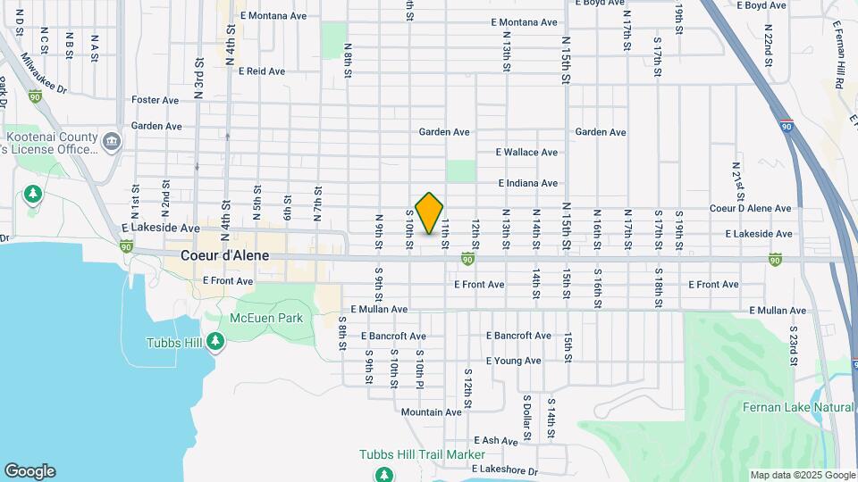 1016 E Lakeside Ave Map and Location Details