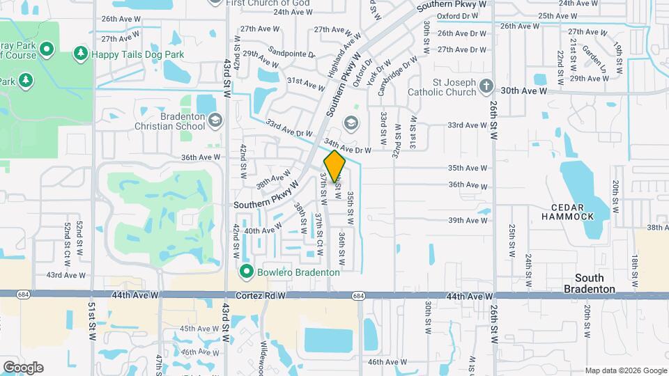 3704 36th St W Map and Location Details